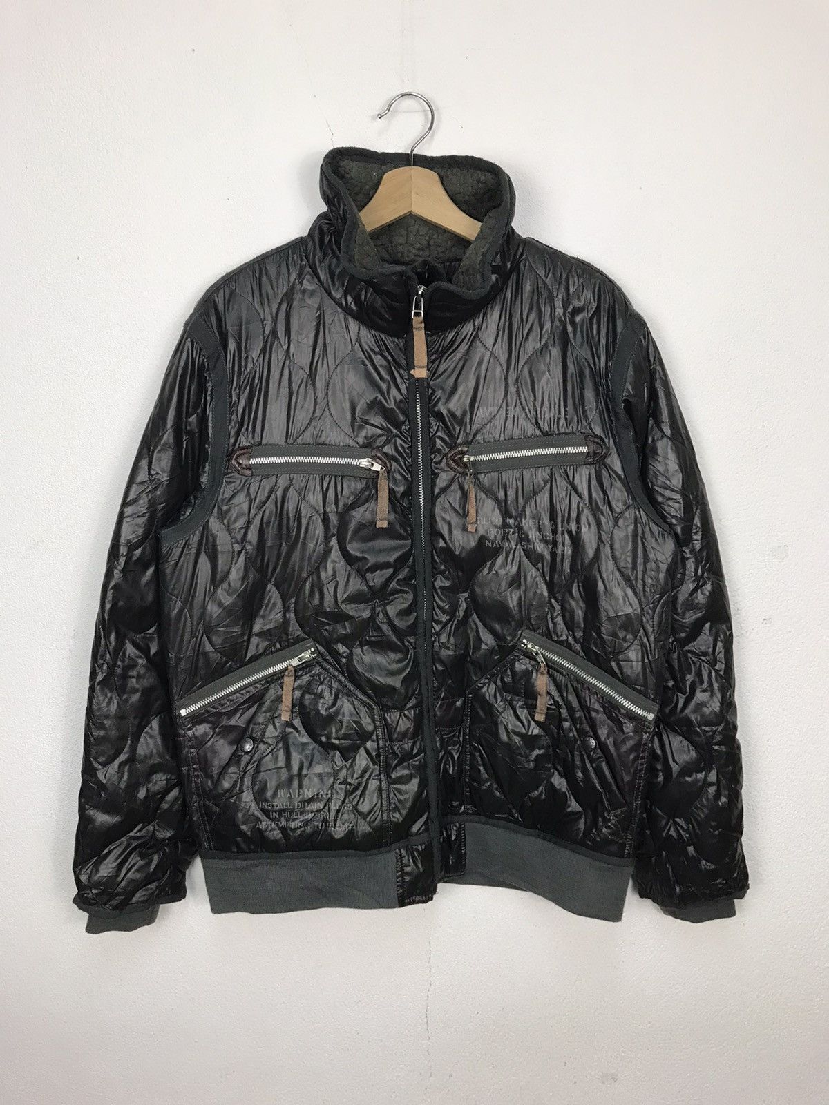 Avirex × Japanese Brand Avirex Quilting Jacket With Boa Lining Army Green With Logo Size US XL / EU 56 / 4 - 1 Thumbnail