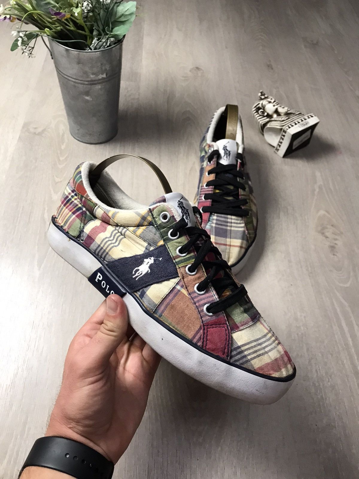 Vintage Polo Ralph Lauren checkered sneakers