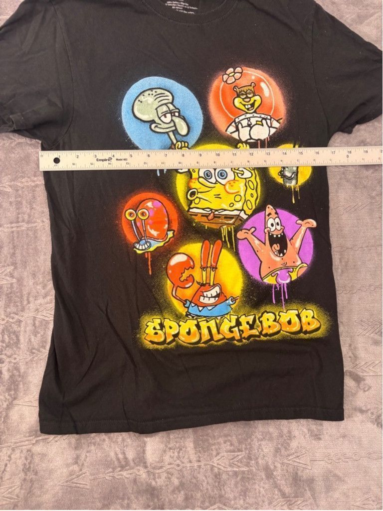 Nickelodeon Men's Nickelodeon Spongebob T-Shirt, Size S Black Multicolor Size US S / EU 44-46 / 1 - 3 Thumbnail