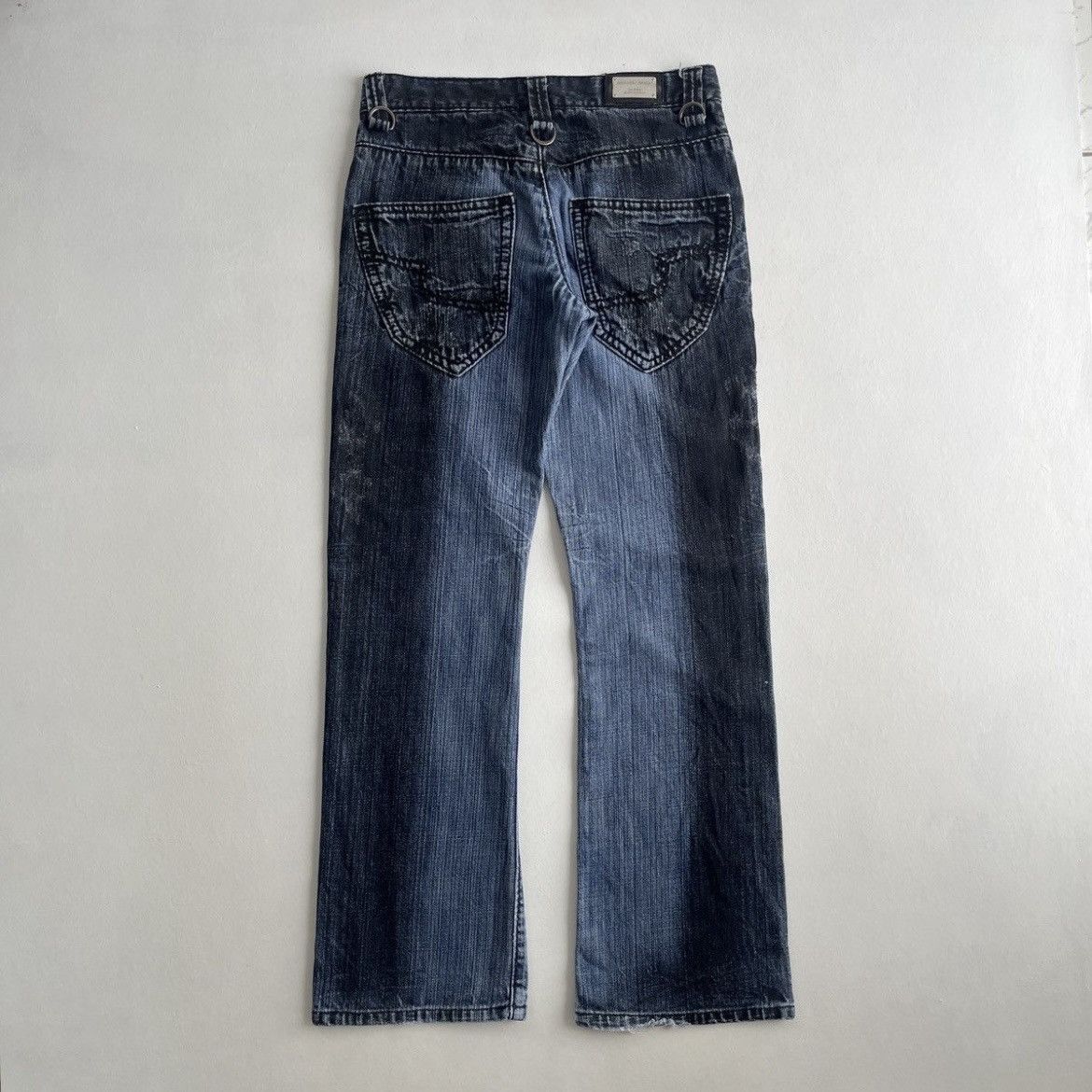 Japanese Brand Semantic Design Whiskered Flared Jeans Size US 30 / EU 46 - 10 Thumbnail