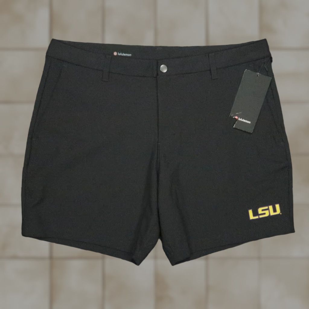Lululemon Lululemon Shorts Men 38 Obsidian Commission Classic Chino Zip Pocket LSU Tigers Shorts Mens 38 Gray Size US 38 / EU 54 - 1 Thumbnail