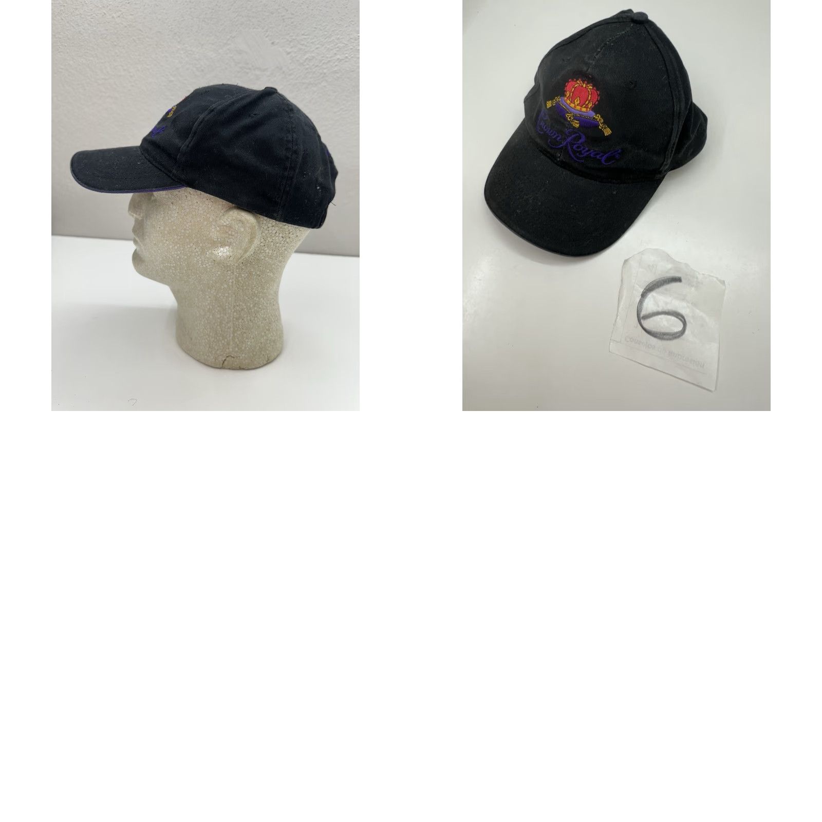 Logo 7 Unbranded Crown Royal Baseball Hat Black Crown Royal Embroidered Logo Adjustable Mens Baseball Cap Overhead Crown Royal Logo Adjustable Black Cap Size ONE SIZE - 8 Thumbnail