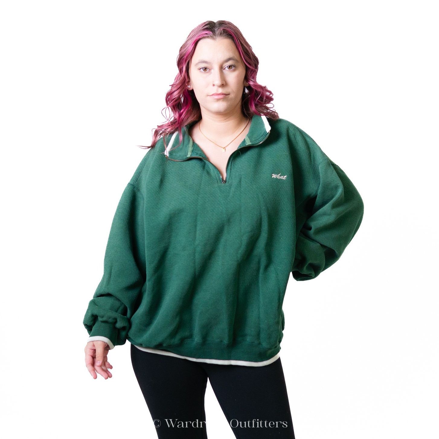 Vintage Vintage 90s Pullover Collared Sweatshirt Size XL / US 12-14 / IT 48-50 - 1 Thumbnail