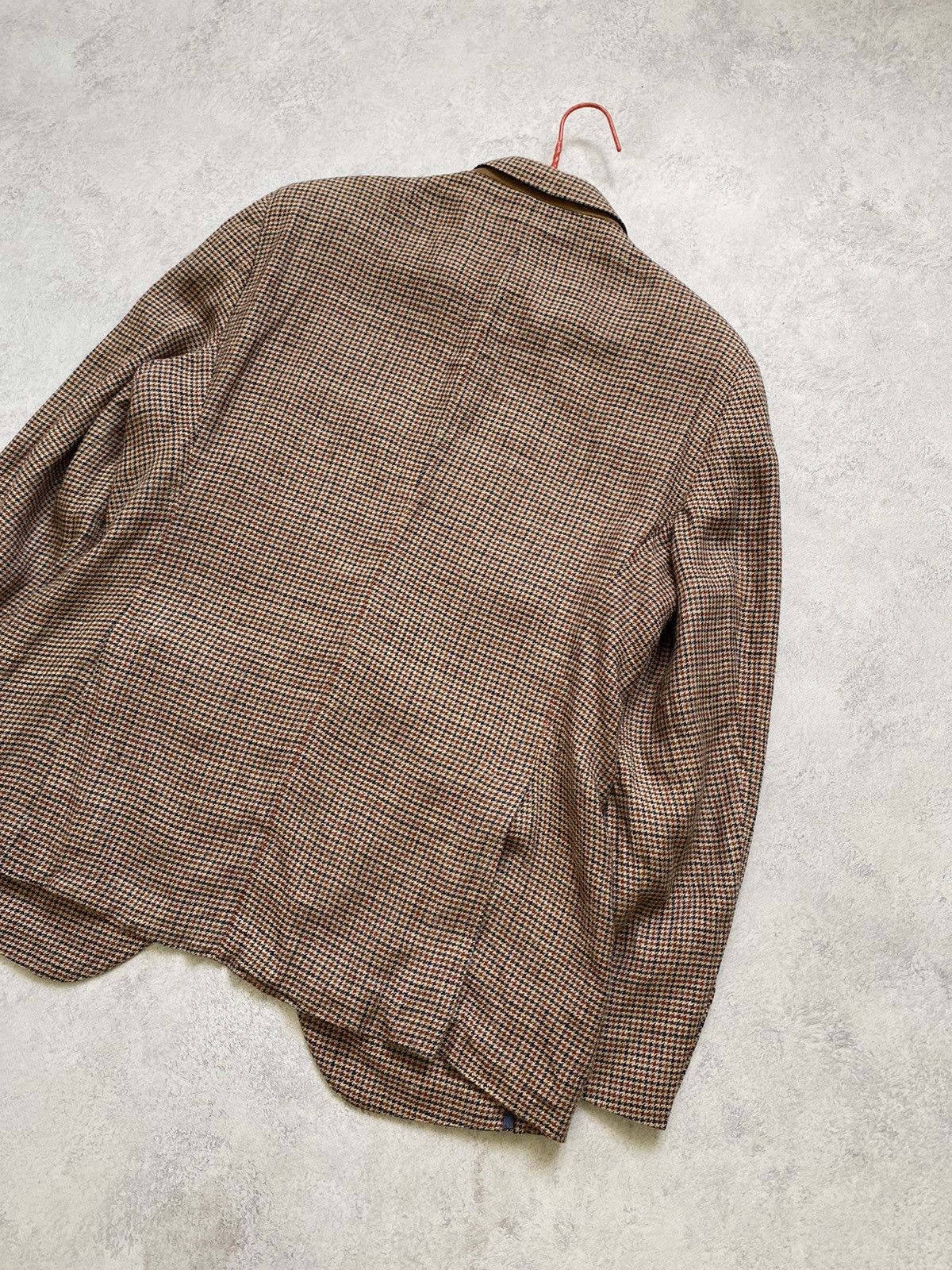 Hackett Hacket London Robert Noble Red/Blue Check Silk/Linen Blazer Size 44R - 7 Thumbnail