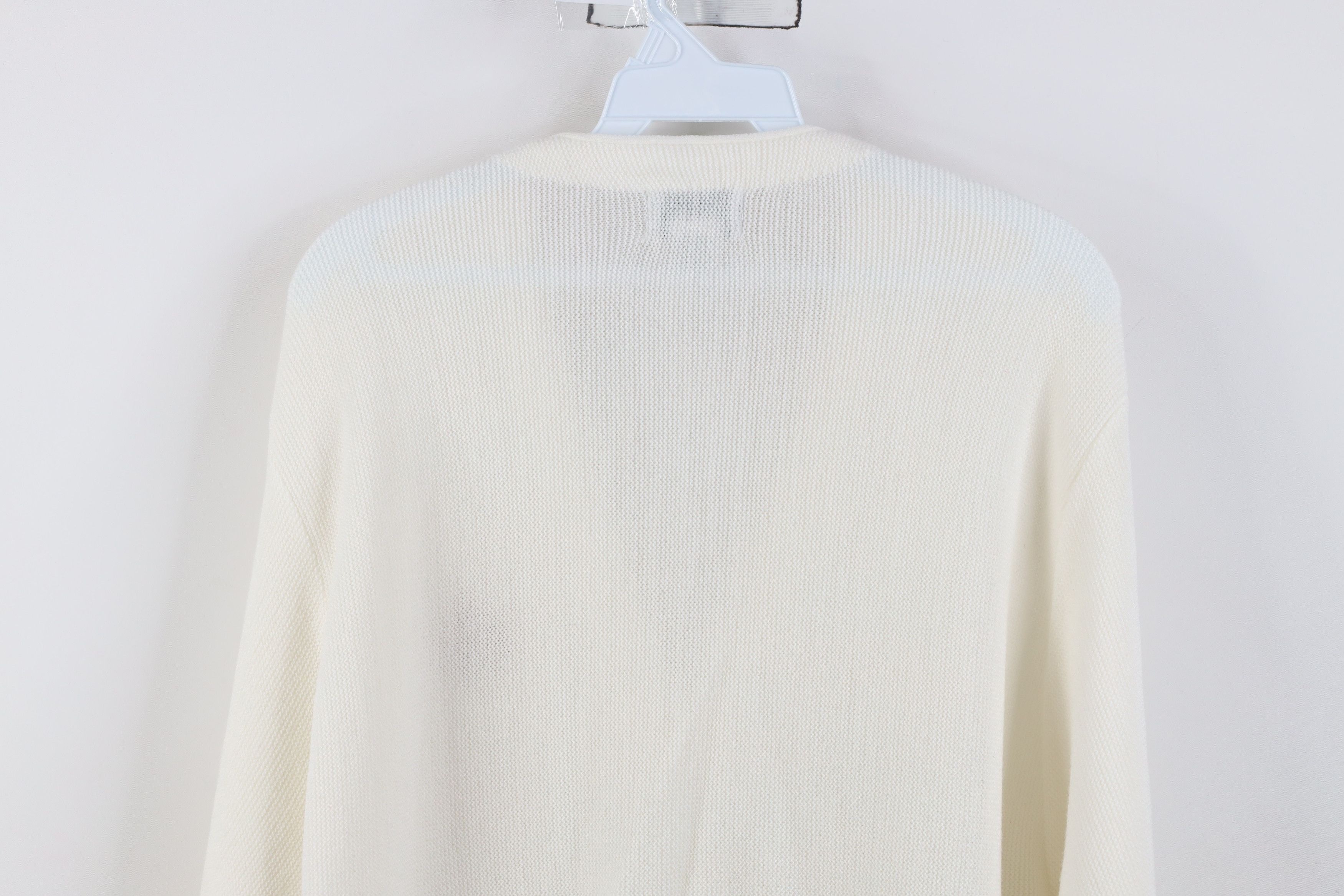 Izod Vintage 90s Izod Spell Knit Cardigan Sweater White Acrylic Size US XL / EU 56 / 4 - 11 Thumbnail
