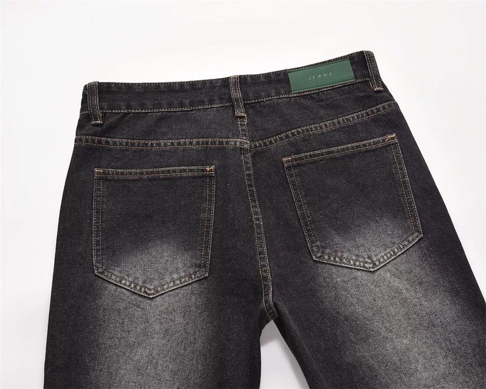Japanese Brand Men's High-Street American Casual Washed Straight-Leg Jeans Size US 32 / EU 48 - 4 Thumbnail