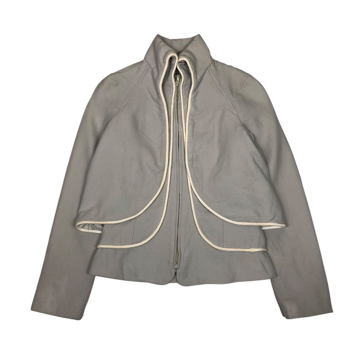 Hussein Chalayan 🔥CROPPED DOUBLE LAYER DESIGN JACKET HUSSEIN CHALAYAN Size M / US 6-8 / IT 42-44 - 1 Thumbnail