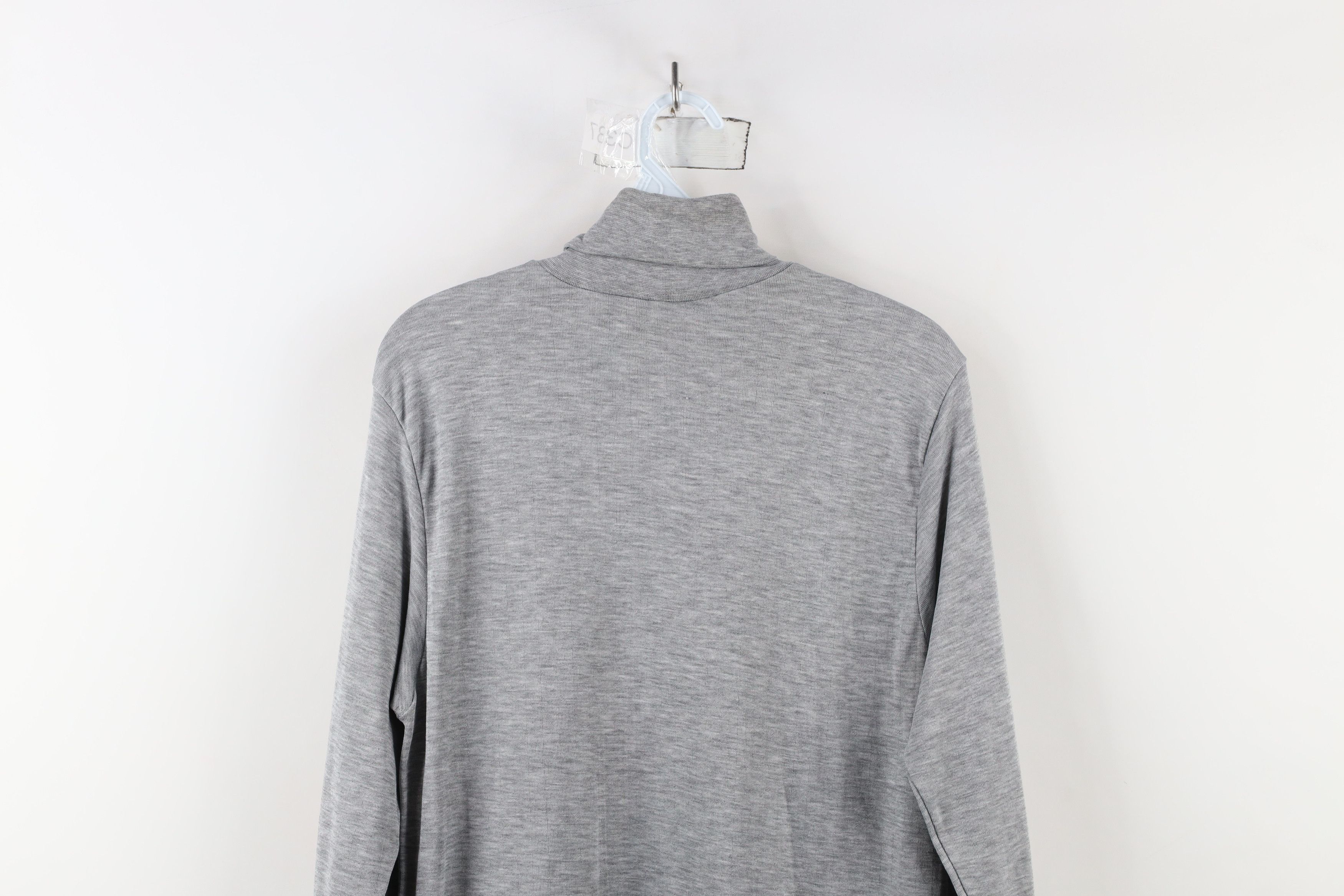 Vintage Vintage 90s Streetwear Thermal Turtleneck T-Shirt Gray USA Size US XL / EU 56 / 4 - 11 Thumbnail