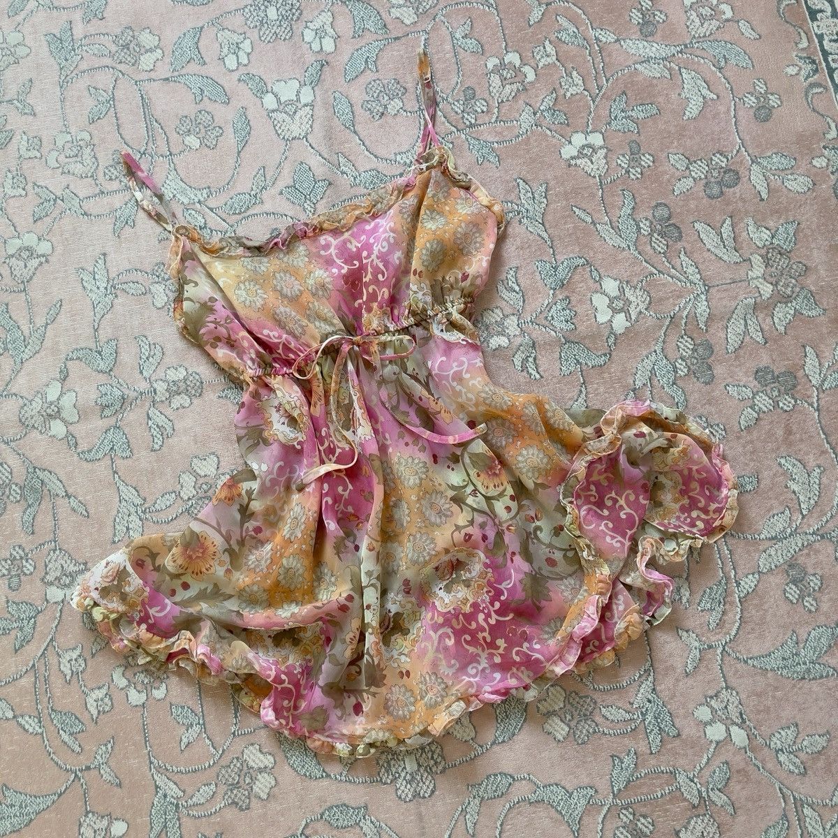 Victoria's Secret Victoria’s Secret 1990s Floral Chiffon Slip Dress (S–M) Size M / US 6-8 / IT 42-44 - 11 Thumbnail