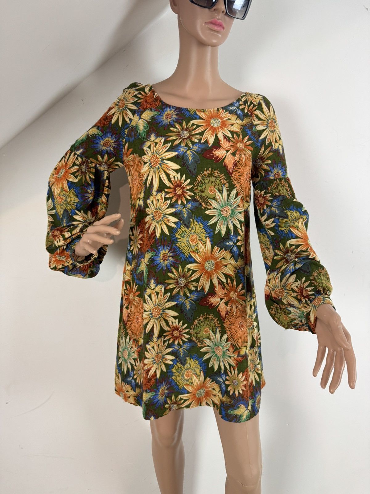 Farm Rio Floral Mini Dress with Open Back Size S / US 4 / IT 40 - 4 Thumbnail