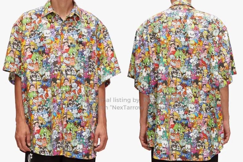 Vetements Vetements Cartoon Character Printed Short Sleeve Shirt Size US XS / EU 42 / 0 - 5 Thumbnail