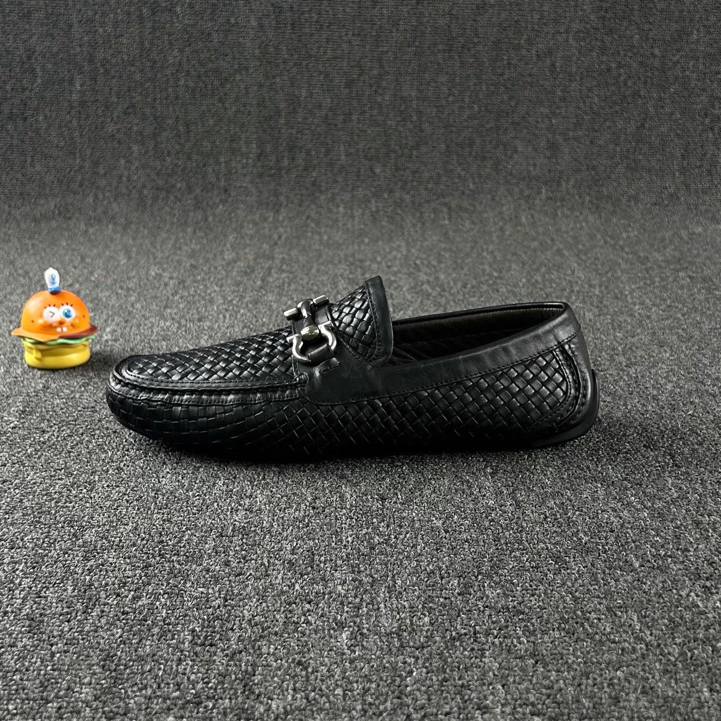 Salvatore Ferragamo SF Black Woven Leather 40.5 Size US 7.5 / EU 40-41 - 3 Thumbnail