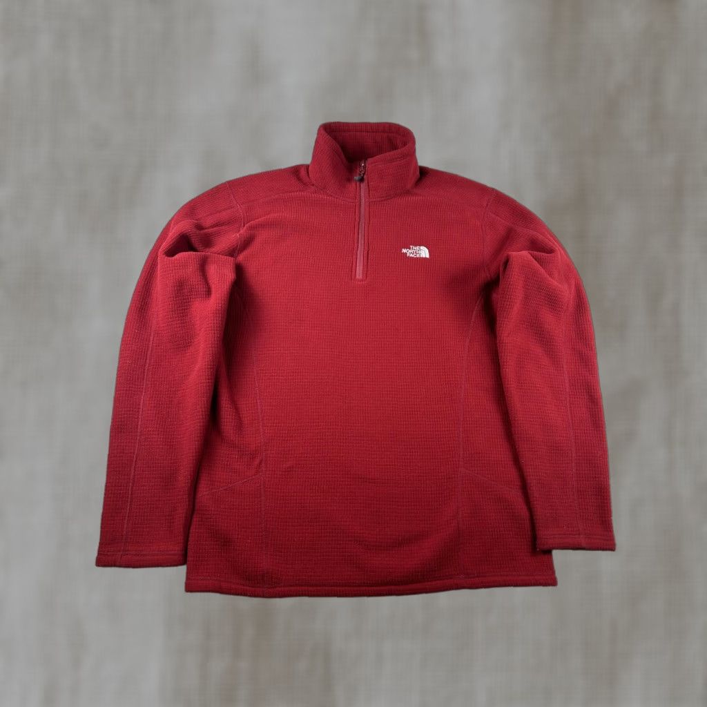 The North Face The North Face Fleece Pullover Mens M Red Quarter Zip Grid Mock Neck Pullover 1/4 Zip Hiking Size US M / EU 48-50 / 2 - 1 Thumbnail