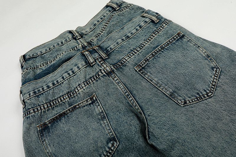 Vintage American retro Baggy straight leg cargo jeans Size US 32 / EU 48 - 5 Thumbnail
