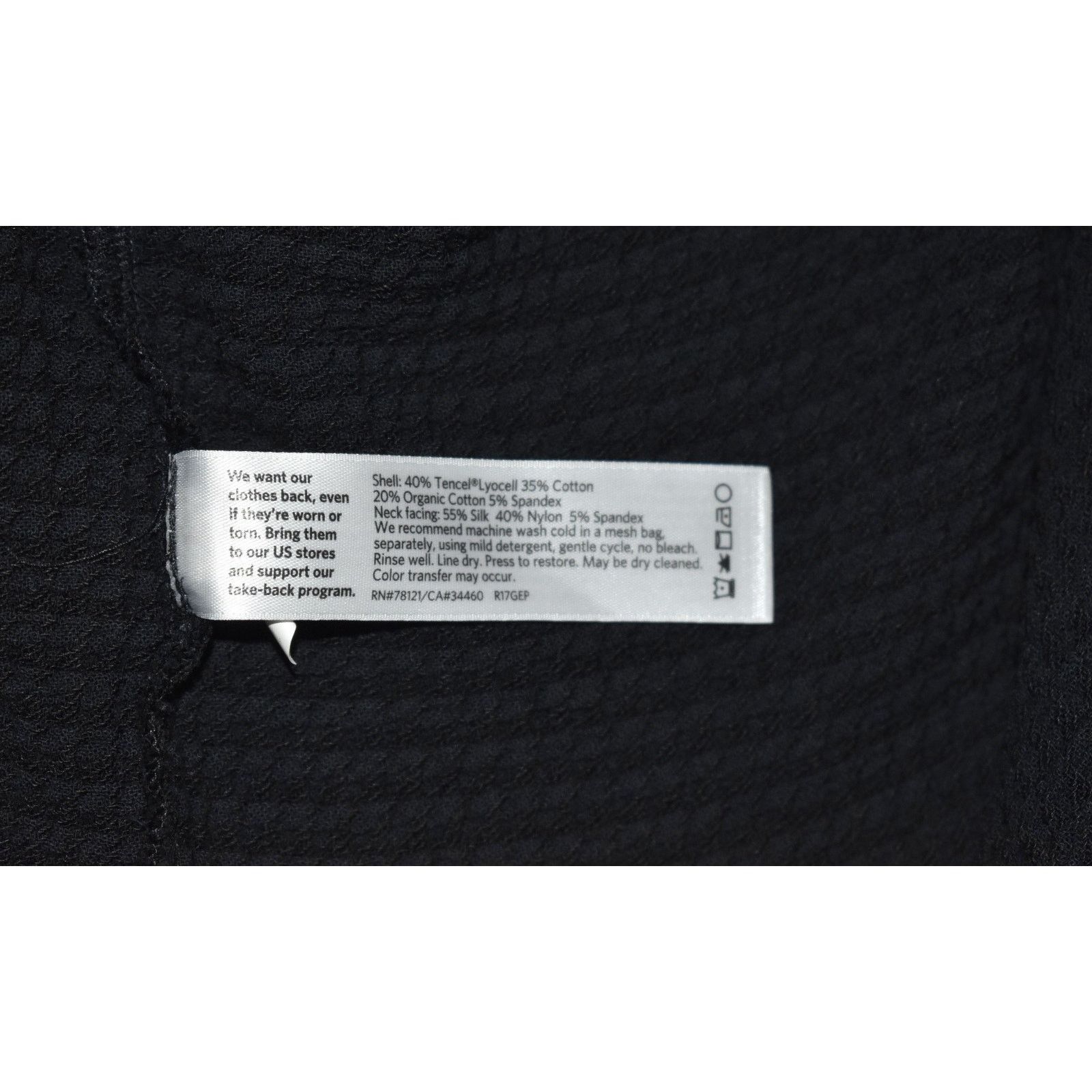 Eileen Fisher EILEEN FISHER Black Tencel Blend Waffle Fabric Shift Dress L Size L / US 10 / IT 46 - 5 Thumbnail