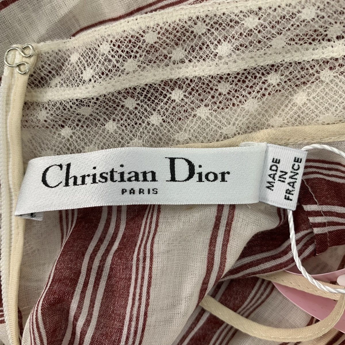 Dior Christian Dior Striped Lace Long Sleeve Dress K26WX Size XS / US 0-2 / IT 36-38 - 6 Thumbnail