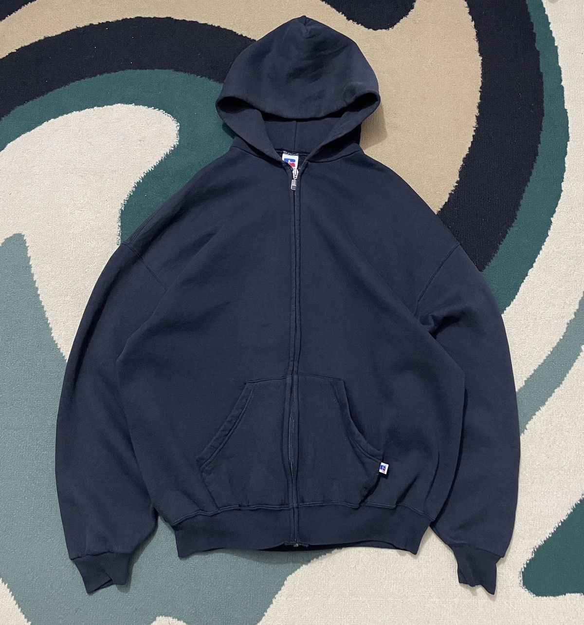 Russell Athletic 1990s Russell Athletic Blank Zipper Hoodie Size US XL / EU 56 / 4 - 1 Thumbnail