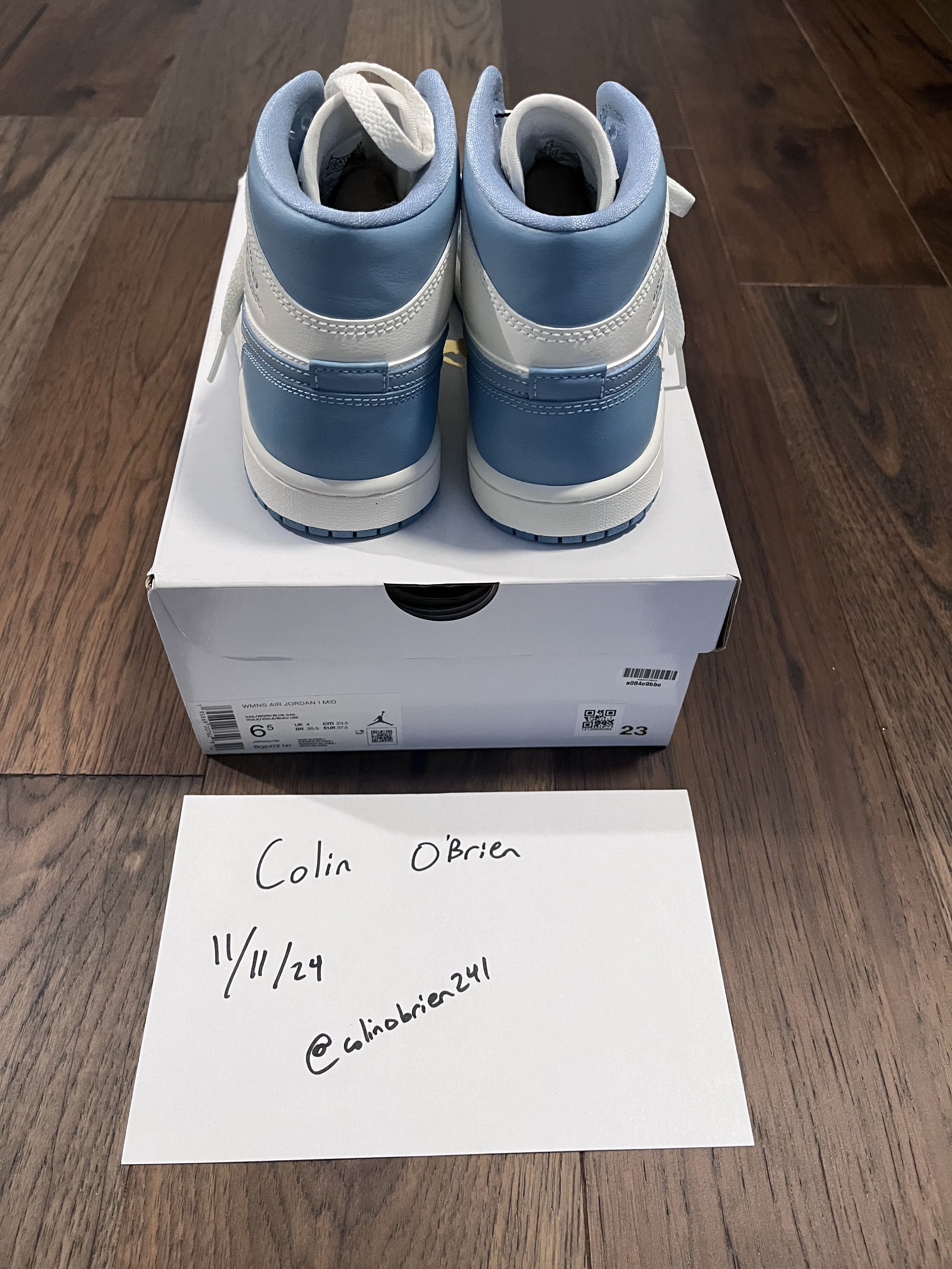 Nike Jordan 1 Mid UNC Size US 6.5 / IT 36.5 - 3 Thumbnail