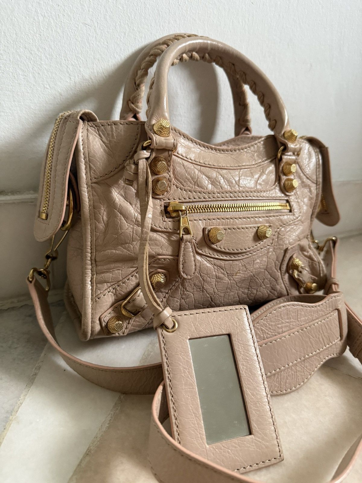 Balenciaga Balenciaga Mini Classic Lambskin giant gold Studded Size ONE SIZE - 9 Thumbnail