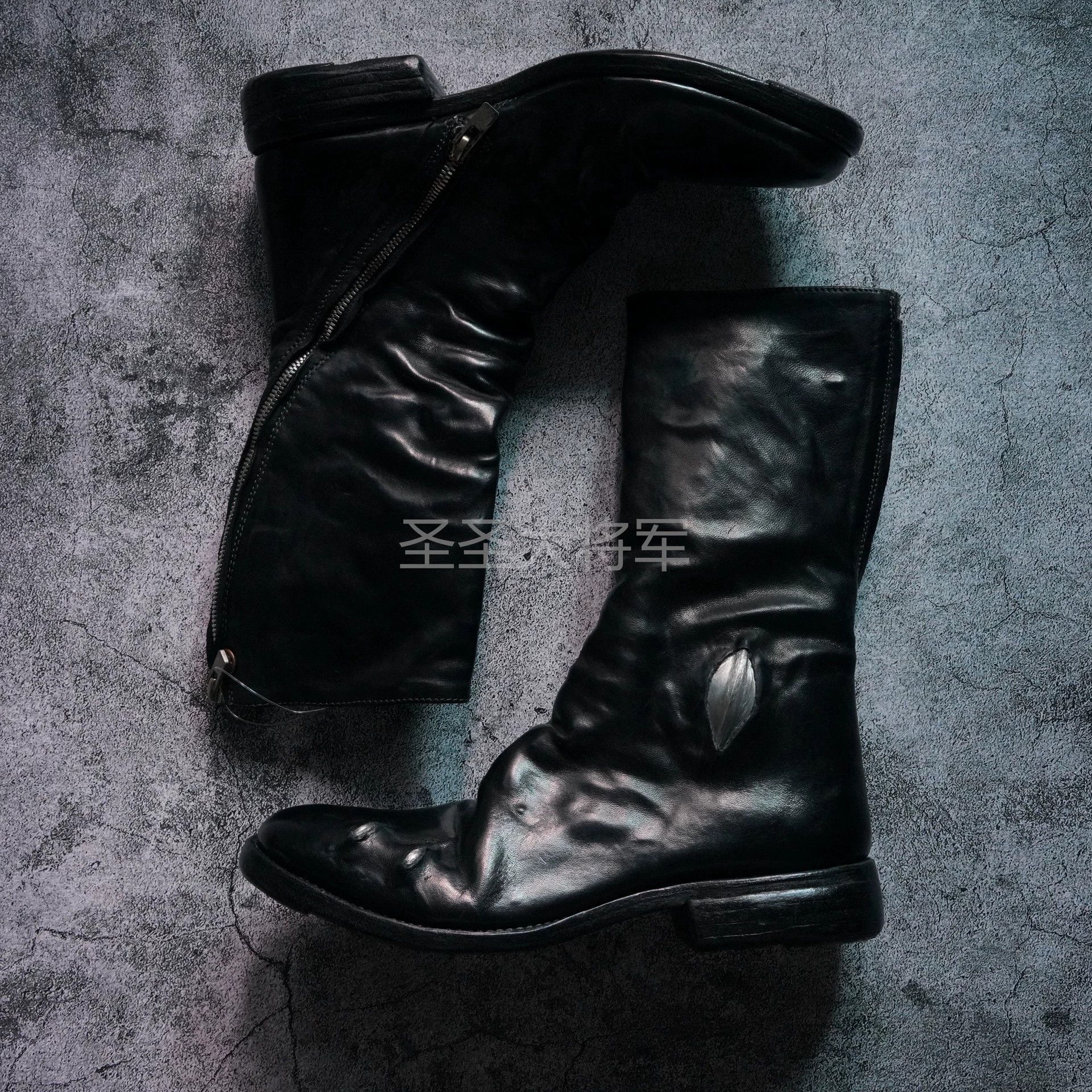 Carol Christian Poell CCP 2687P Black Horsehide Cutout Boots Size US 6 / EU 39 - 2 Thumbnail
