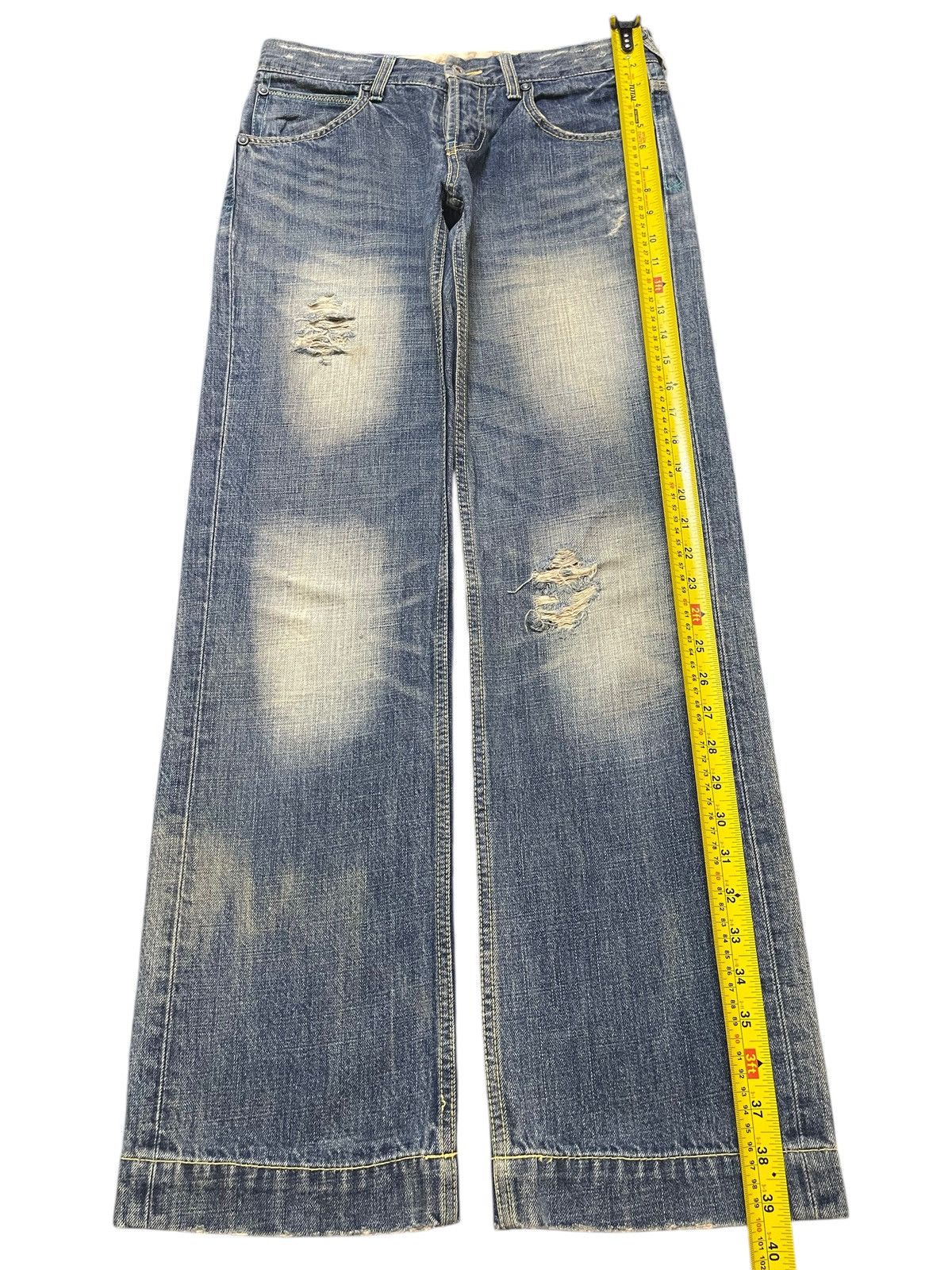Evisu Vintage Japanese Brand Faded Stone Wash Distress Baggy Jeans Size US 29 - 11 Thumbnail