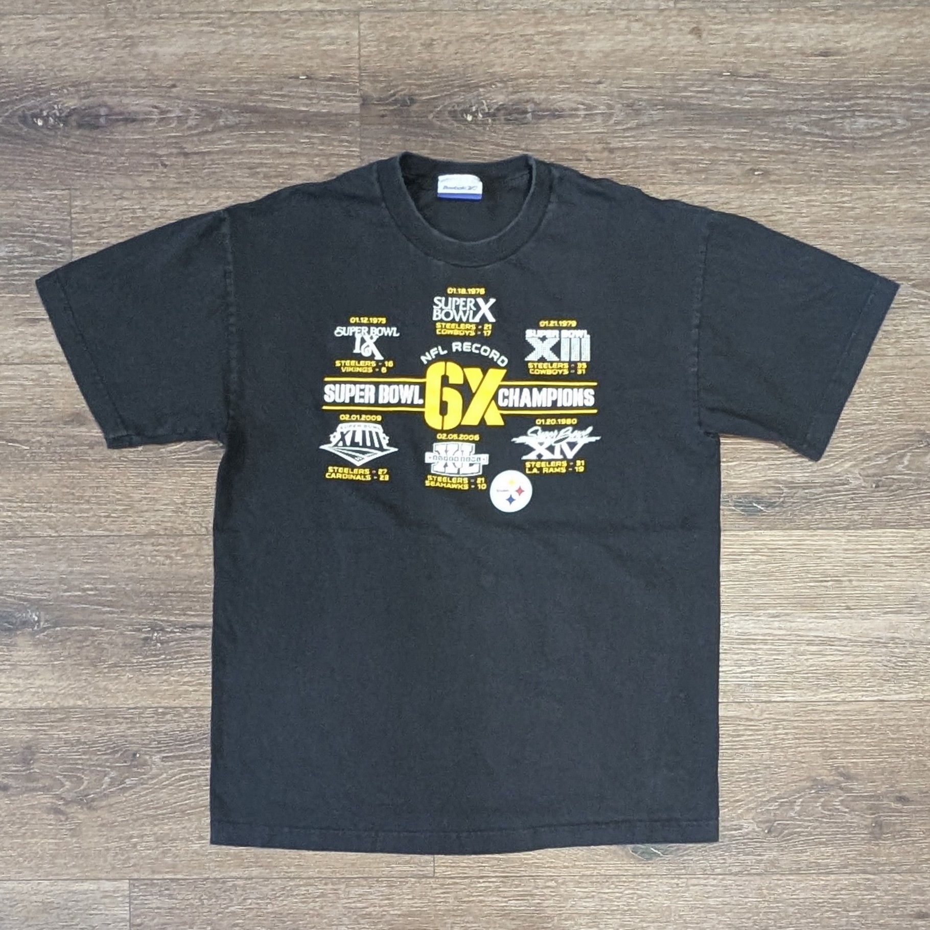 Reebok Reebok NFL Pittsburgh Steelers 6x Champions t-shirt Size US L / EU 52-54 / 3 - 1 Thumbnail
