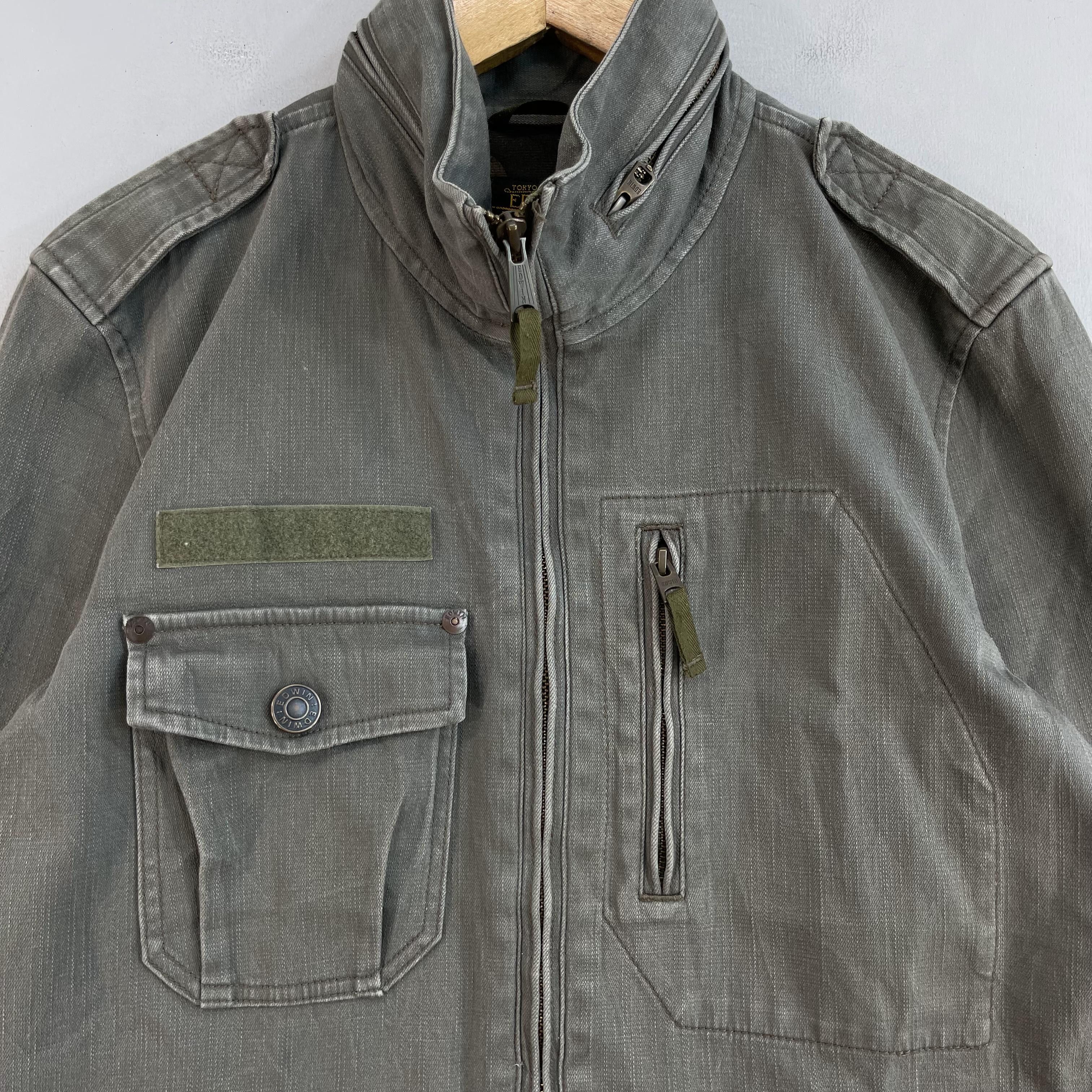 Edwin × Vintage Vintage EDWIN Military Utility Cargo Combat Jacket Size US M / EU 48-50 / 2 - 2 Thumbnail