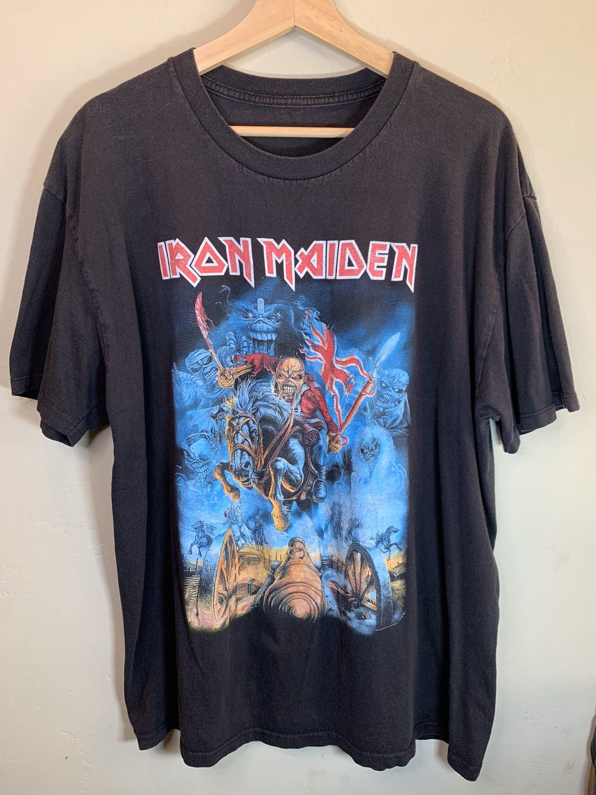 Band Tees × Iron Maiden × Vintage *RARE* Vintage Iron Maiden Eddie War Art Metal Band T-Shirt Size US XL / EU 56 / 4 - 1 Thumbnail