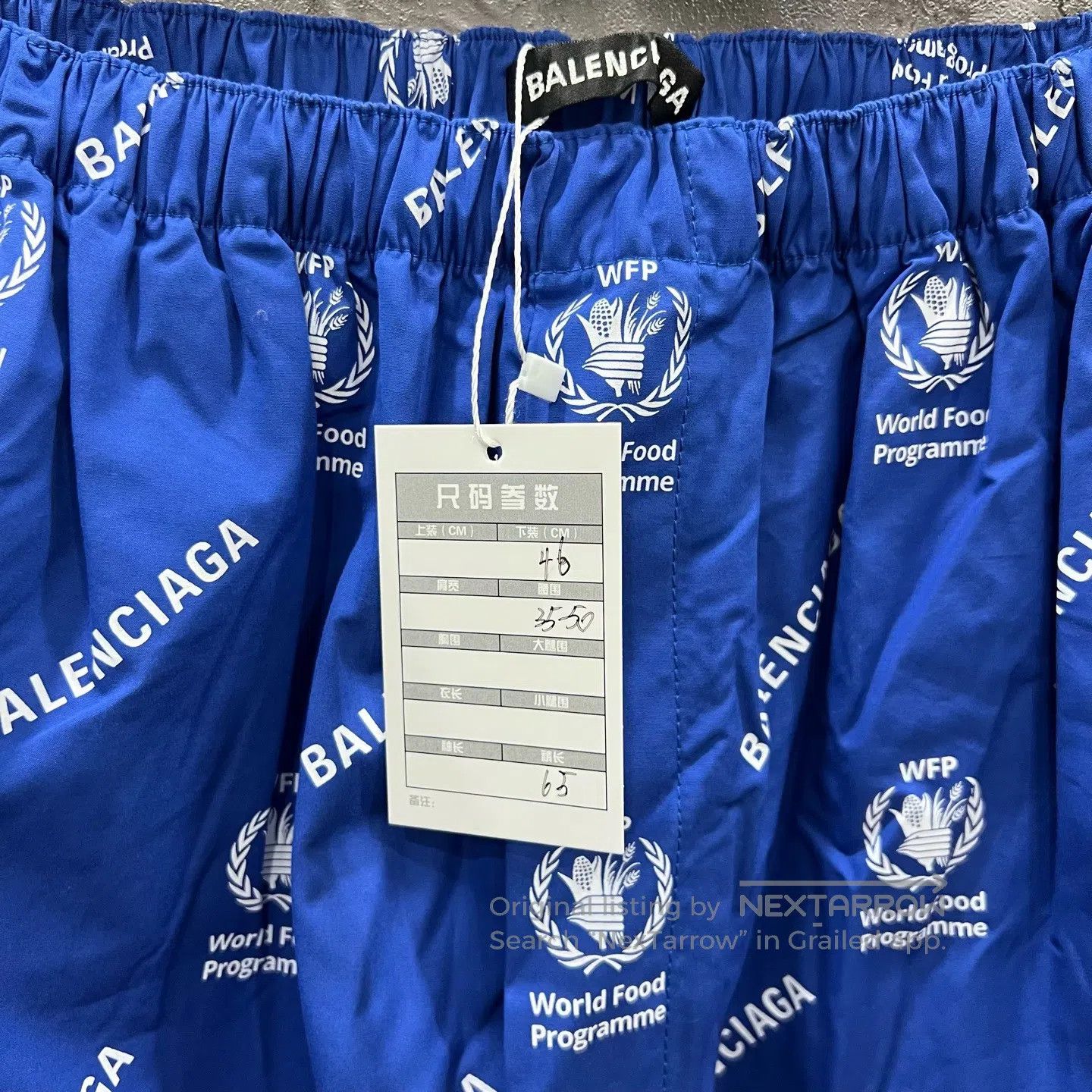 Balenciaga Balenciaga WFP Joint Name Blue Full Print Shorts| Size US 30 / EU 46 - 3 Thumbnail