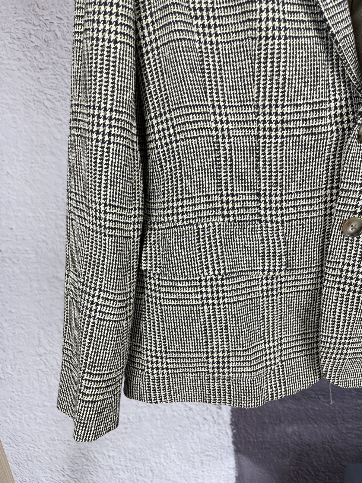 Polo Ralph Lauren Polo Ralph Lauren 100% Silk grey checkered blazer coat Size M / US 6-8 / IT 42-44 - 4 Thumbnail