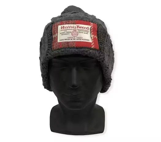 Harris Tweed × Japanese Brand Japanese Brand Harris Tweed Big Logo Beanie Size ONE SIZE - 1 Thumbnail