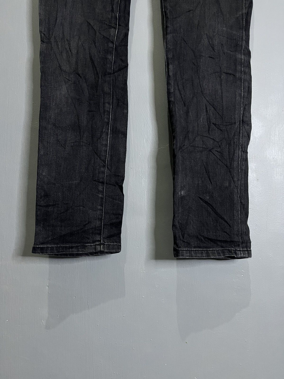 Saint Laurent Paris Black Raw Skinny Jeans Size 24" / US 00 / IT 34 - 3 Thumbnail