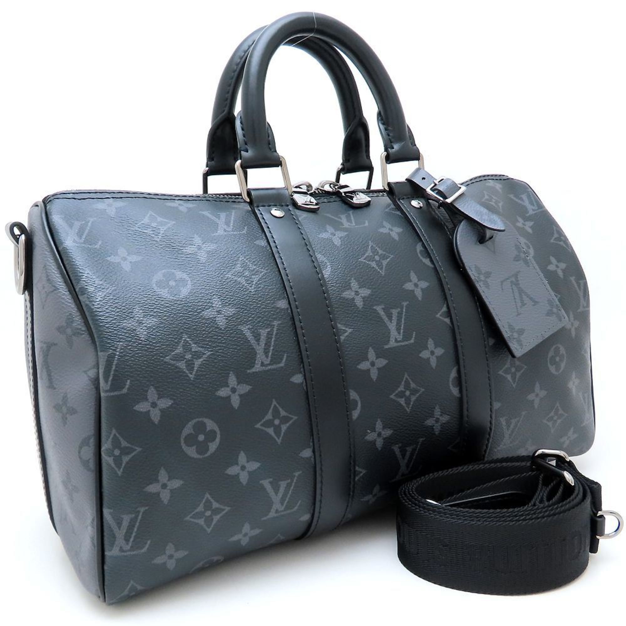 LOUIS VUITTON Monogram Eclipse Keepall Bandouliere 35 M46655