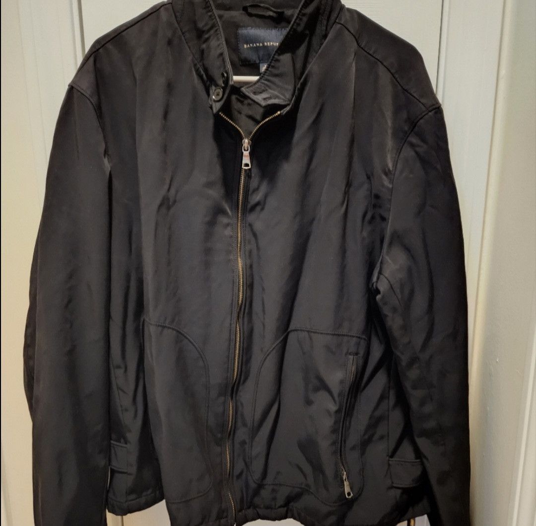 Banana Republic Men's Banana Republic Black Zip Up Jacket Size XL Size US XL / EU 56 / 4 - 1 Thumbnail