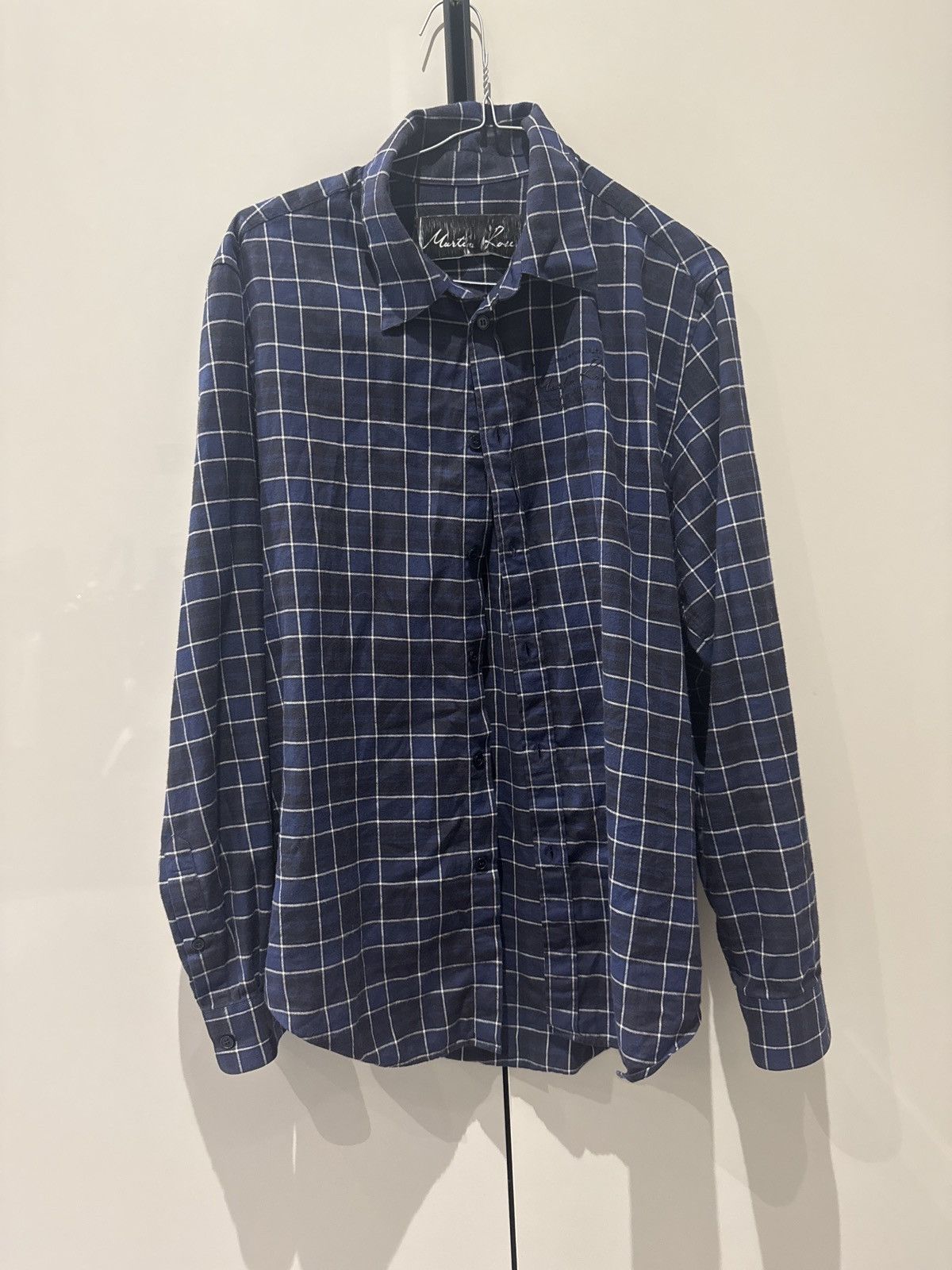 Martine Rose Martine Rose flannel shirt blue Size US S / EU 44-46 / 1 - 1 Thumbnail