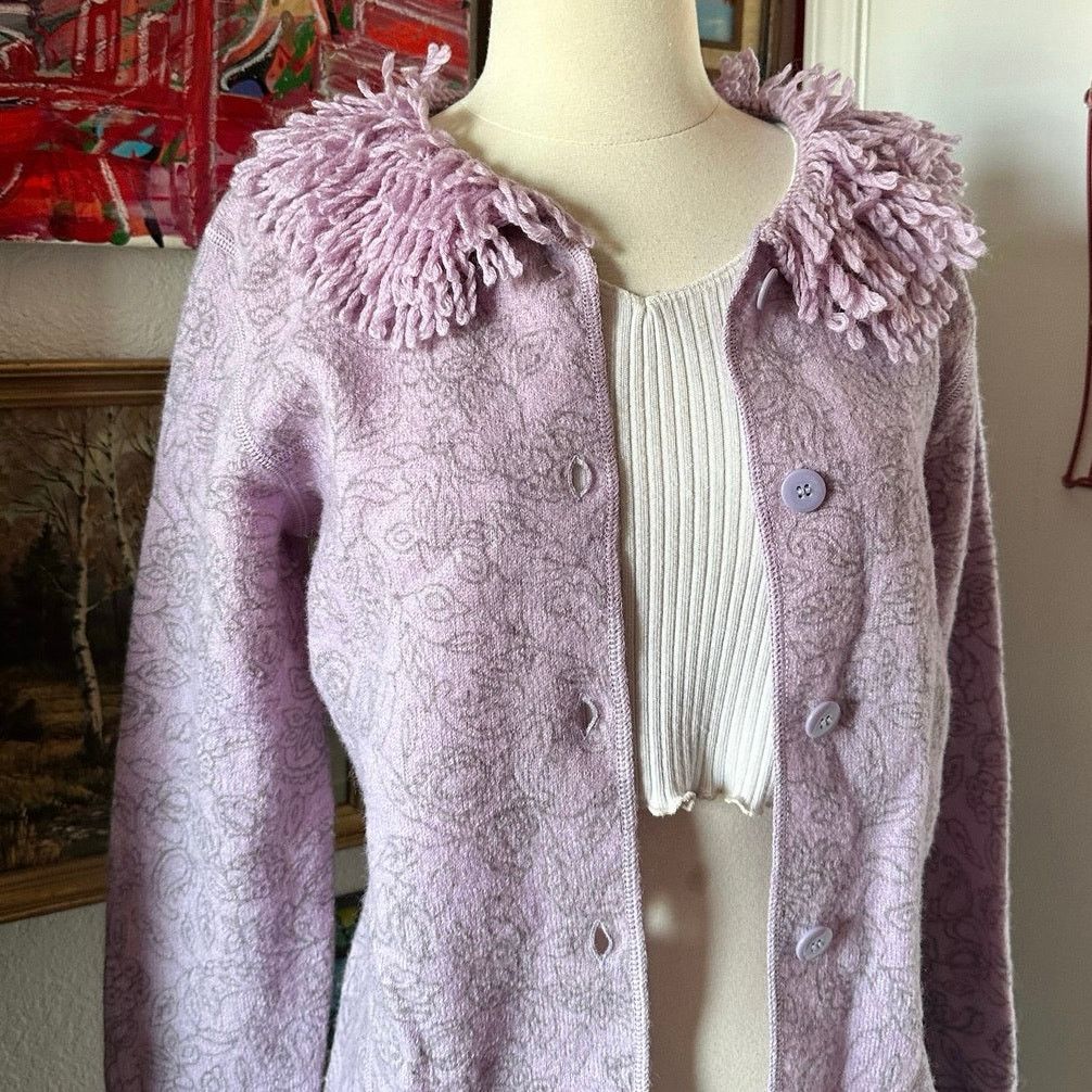 Other jh collectibles purple button up cardigan floral Size M / US 6-8 / IT 42-44 - 2 Thumbnail