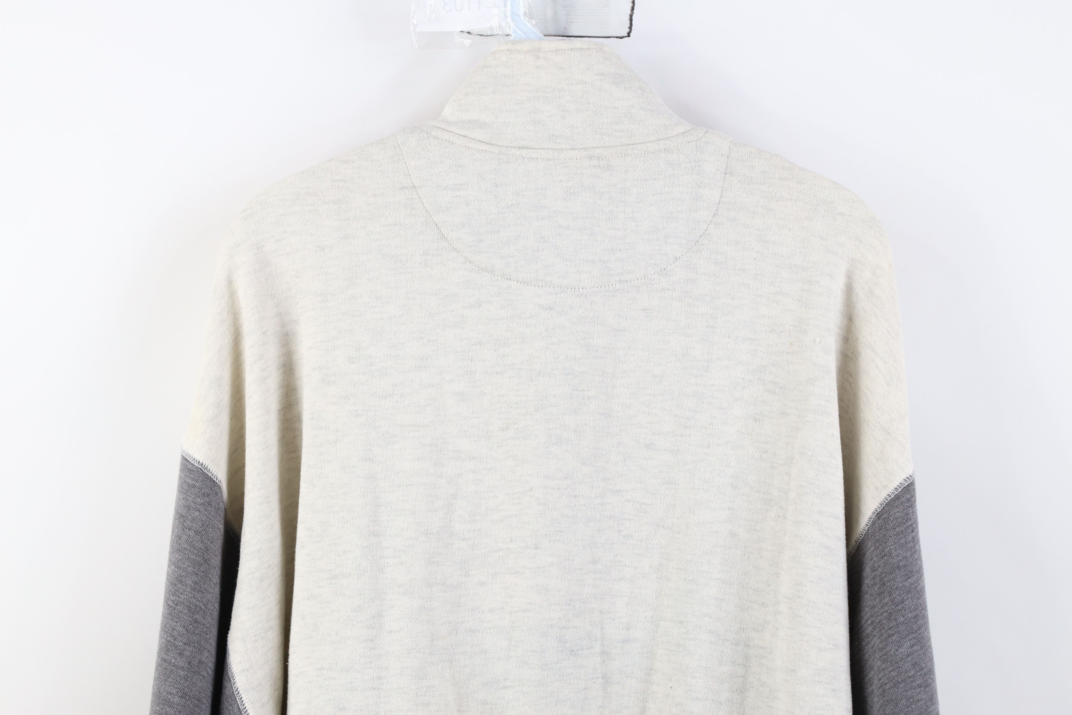 Vintage Vintage 90s Streetwear Block Collared Half Zip Sweatshirt Size US XL / EU 56 / 4 - 14 Thumbnail