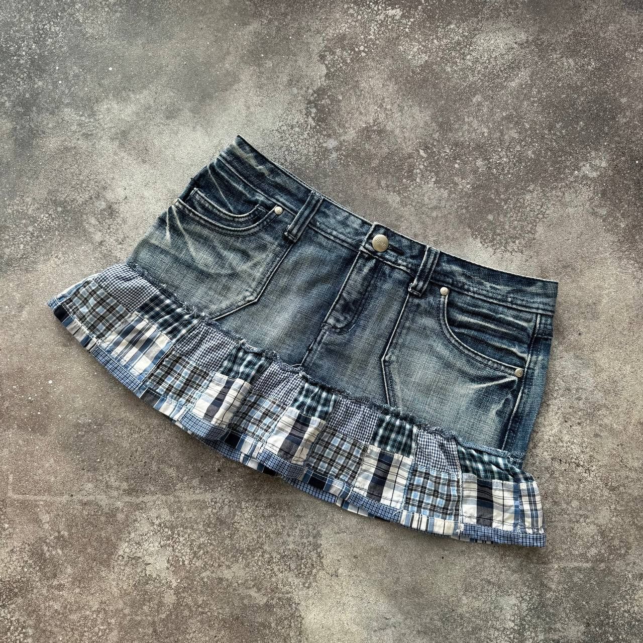 20471120 Amazing Washed Mini Skirt (Rick Ownes style) Size 31" - 1 Thumbnail