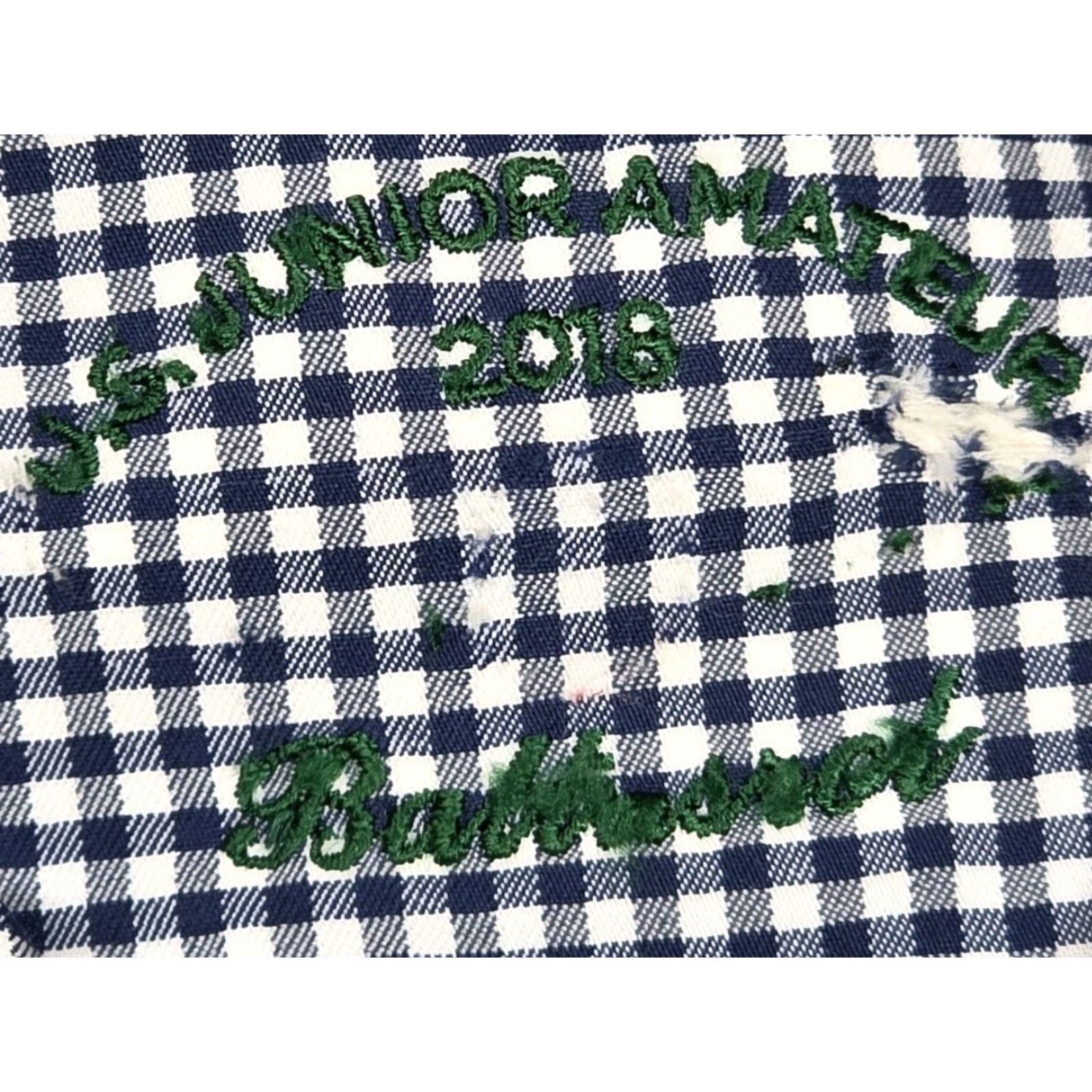 Peter Millar PETER MILLAR Performance Button Up Shirt Baltusrol Golf Club L Blue Mini Check Shirt Regular Mens L Blue Peter Millar Summer Comfort Size US L / EU 52-54 / 3 - 6 Thumbnail