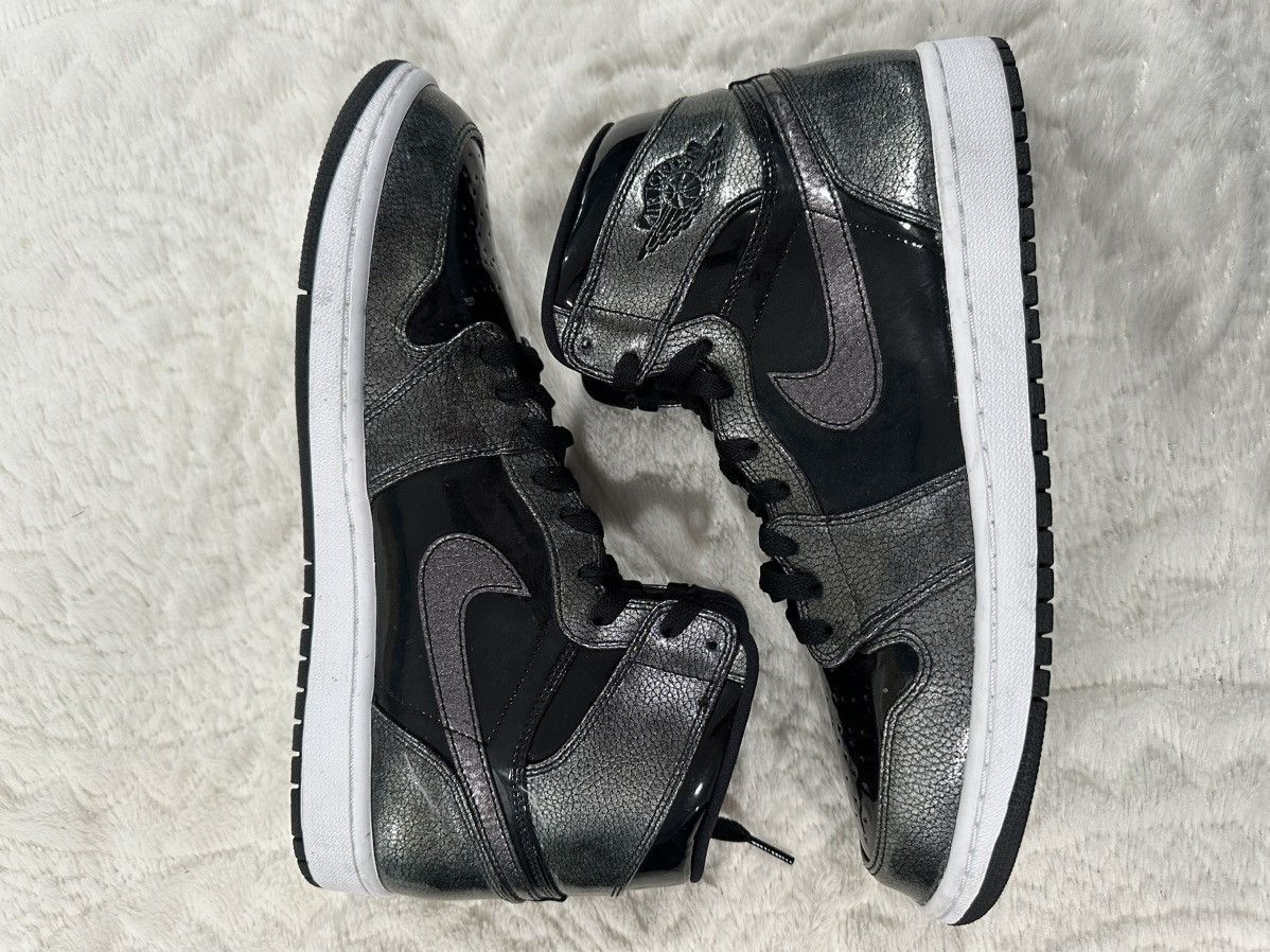 image of Nike Jordan 1 Retro Black Patent Shoes, Men's (Size 11.5)