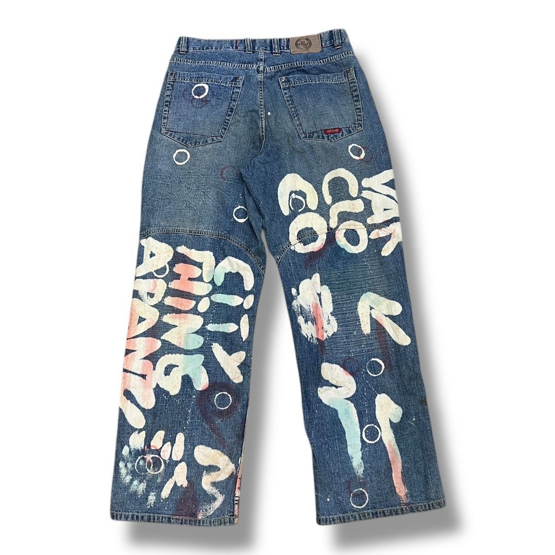 Designer × Japanese Brand VARCITY DISTRESSED JEANS DENIM Size US 34 / EU 50 - 2 Thumbnail