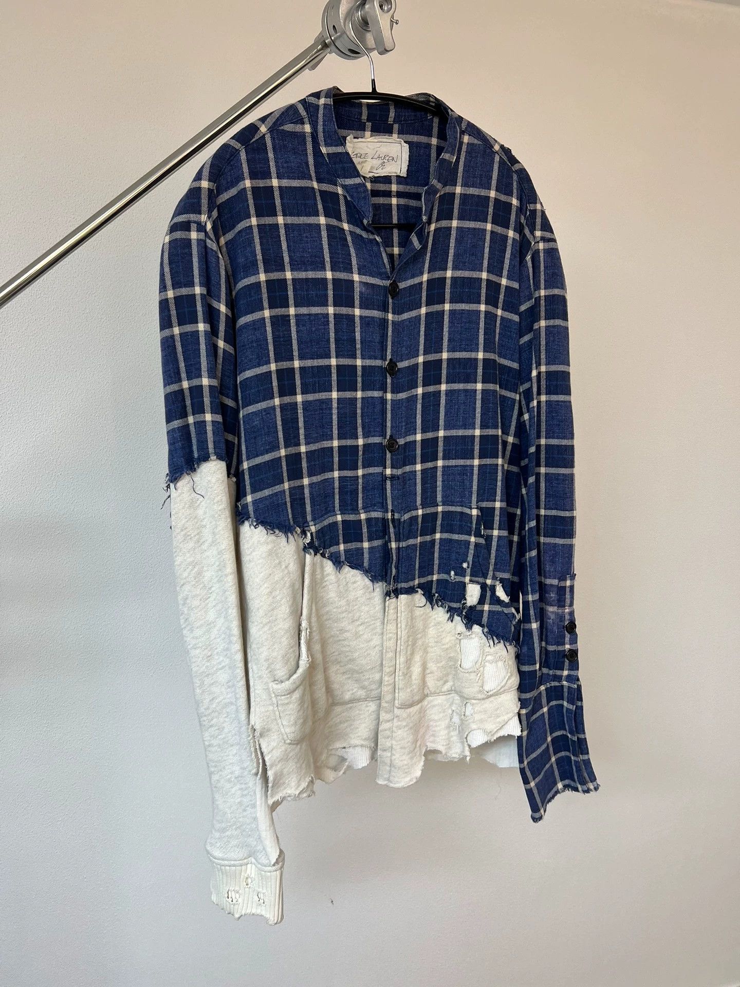 Greg Lauren Greg Lauren Distressed Paneled LS Shirt S1 Size US S / EU 44-46 / 1 - 2 Thumbnail