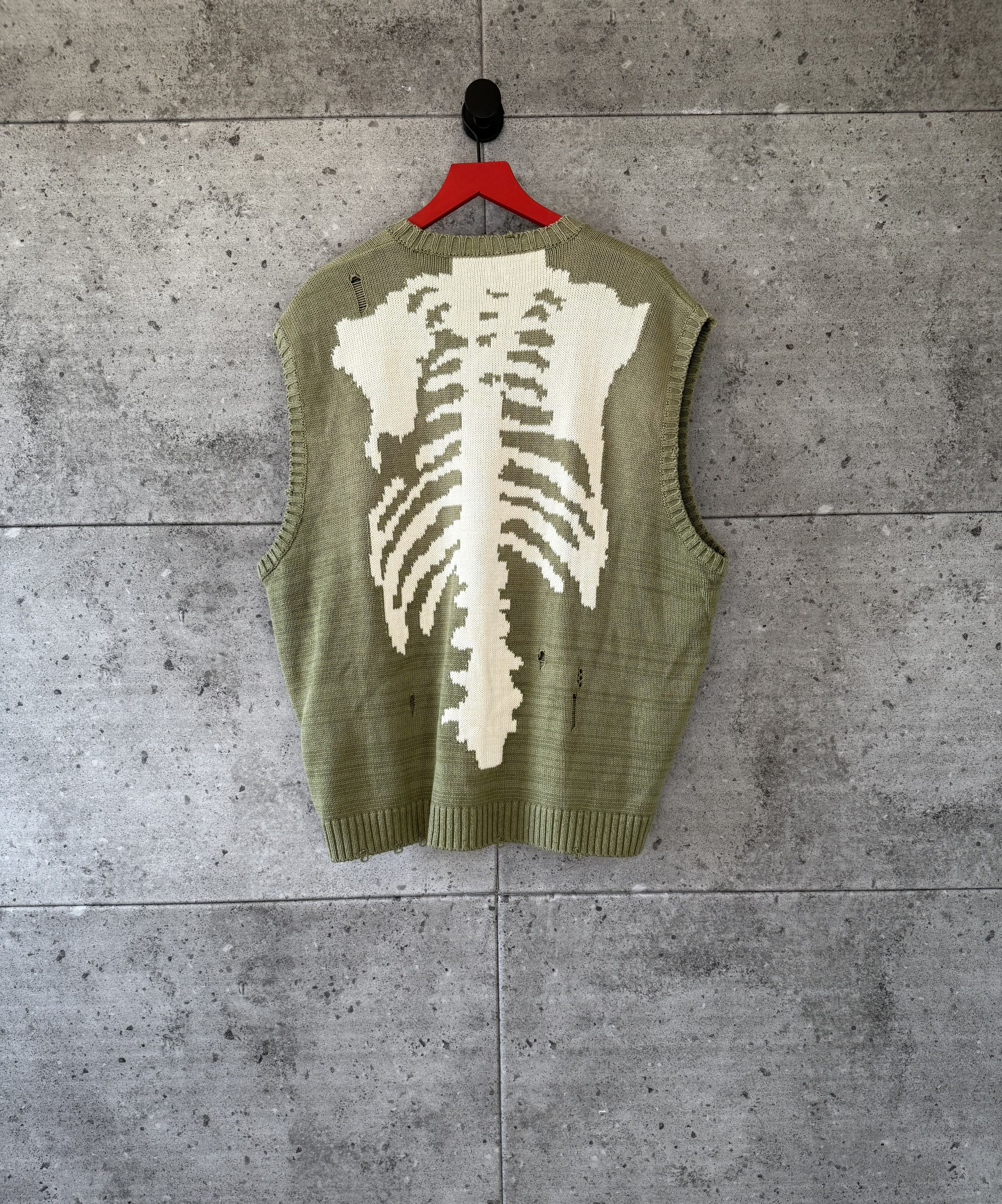 Kapital Kapital bone distressed skeleton sleeveless knit sweater Size US XXL / EU 58 / 5 - 1 Thumbnail