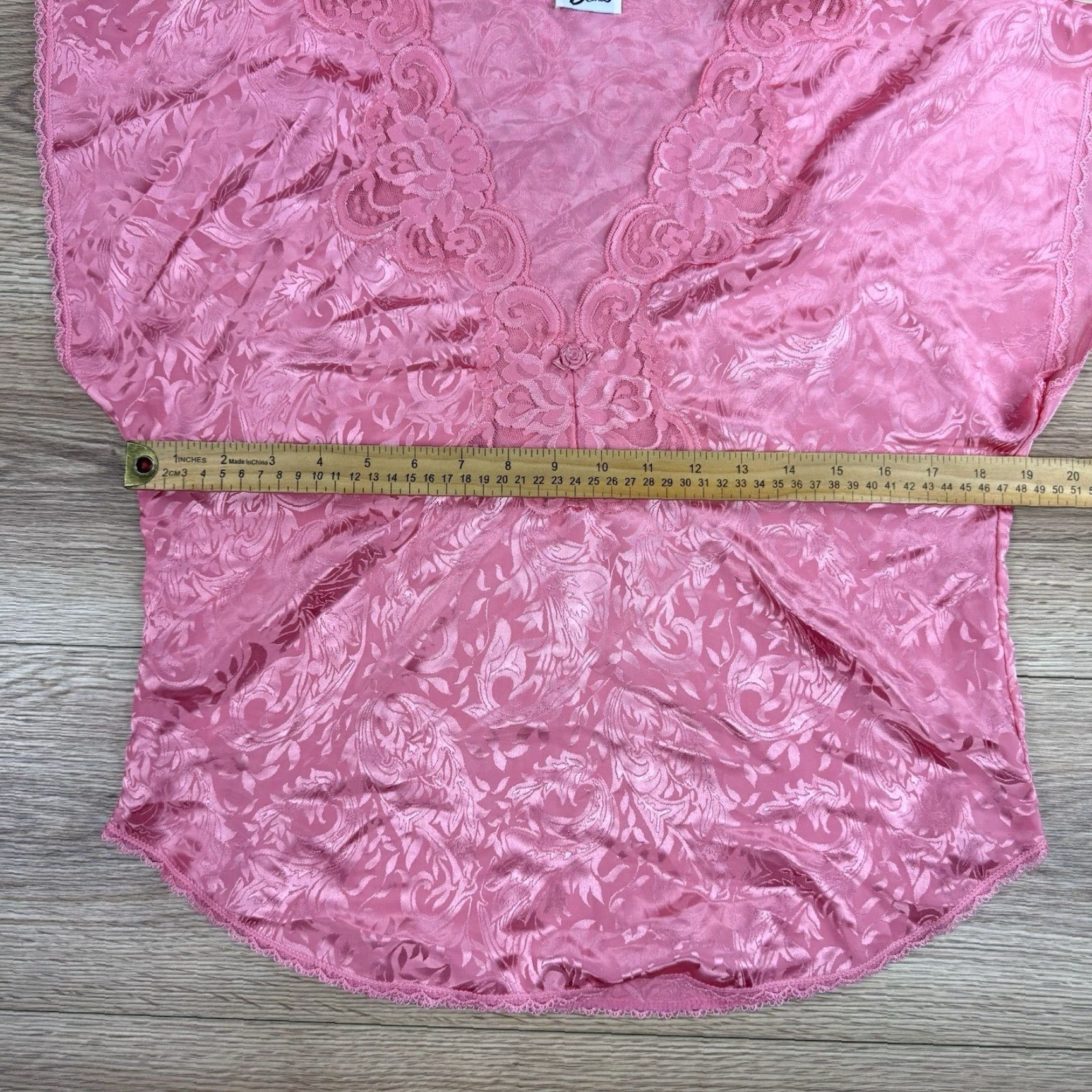 Vintage VINTAGE Deena 90s Pink Satin Pajama Top & Shorts Set Womens Sz S - Lingerie Sleepwear Pajamas Size S / US 4 / IT 40 - 3 Thumbnail