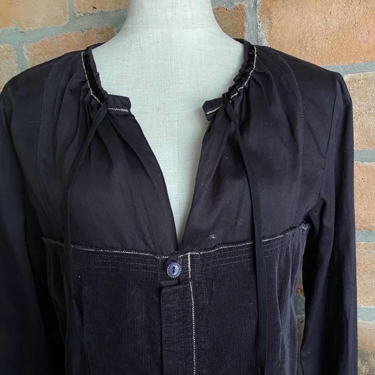 Marithe + Francois Girbaud MARITHÉ + FRANÇOIS GIRBAUD Vintage Black Tie-Neck Blouse Size M / US 6-8 / IT 42-44 - 19 Thumbnail