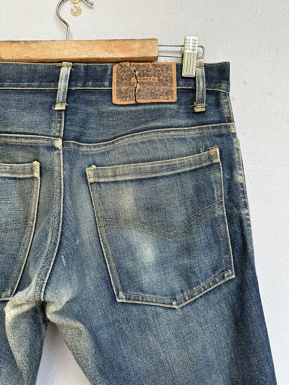 Christopher Nemeth Vintage Nemeth Distressed Biker Jeans Size US 31 - 18 Thumbnail