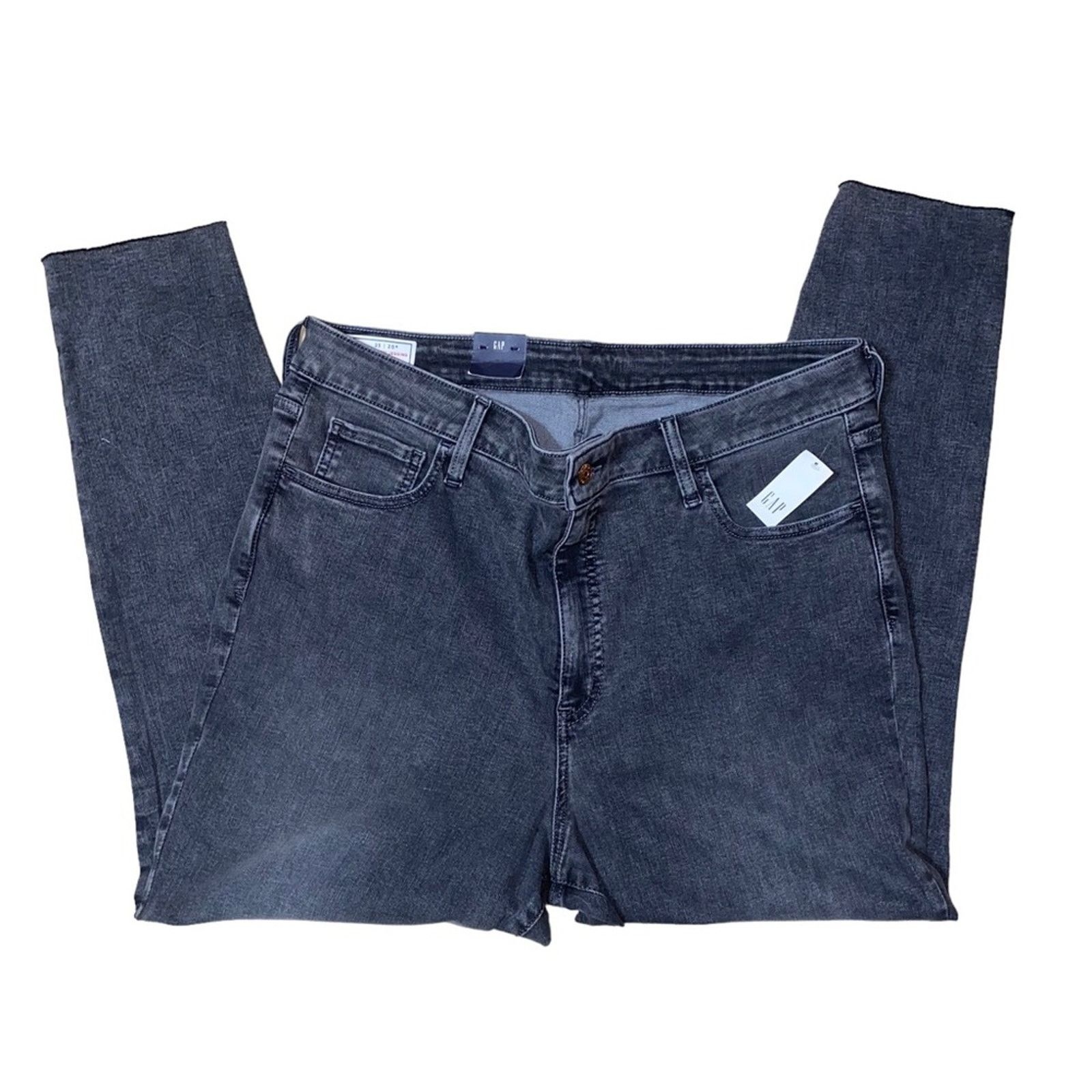Gap Gap Universal Jegging Contoured Sky High Skinny Grey Jeans Size 42" / US 20 - 2 Thumbnail