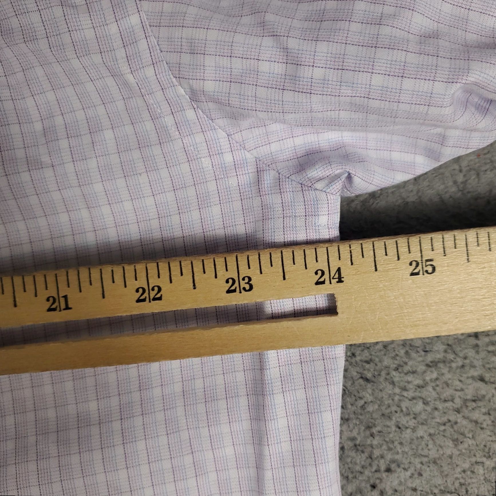 David Donahue David Donahue Shirt Mens 16 Purple Plaid Dress Long Sleeve Button Up Size 42R - 5 Thumbnail