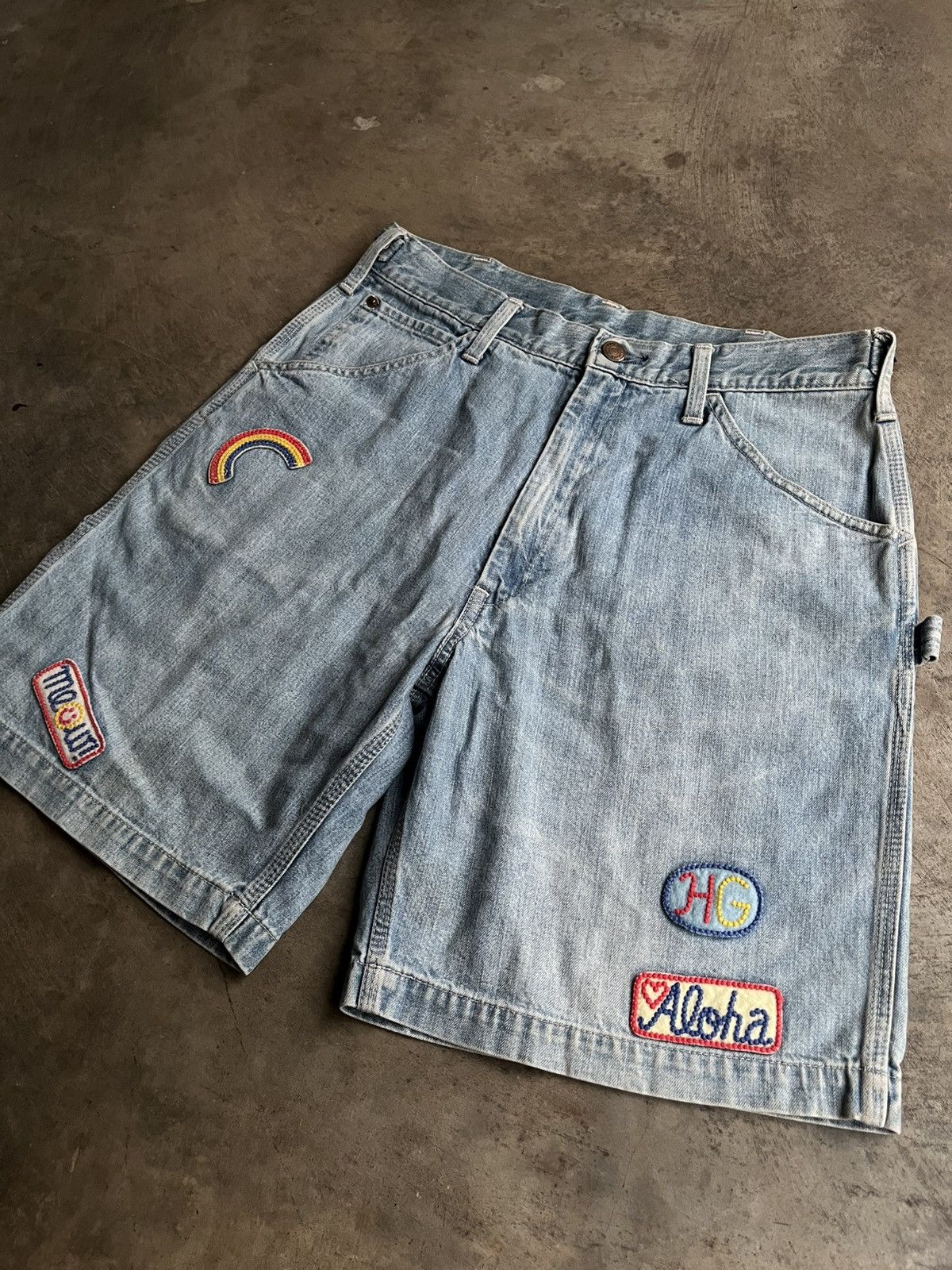 Hysteric Glamour HYSTERIC GLAMOUR CARPENTER EMBROIDERED PATCHES SHORT PANTS Size US 29 - 3 Thumbnail