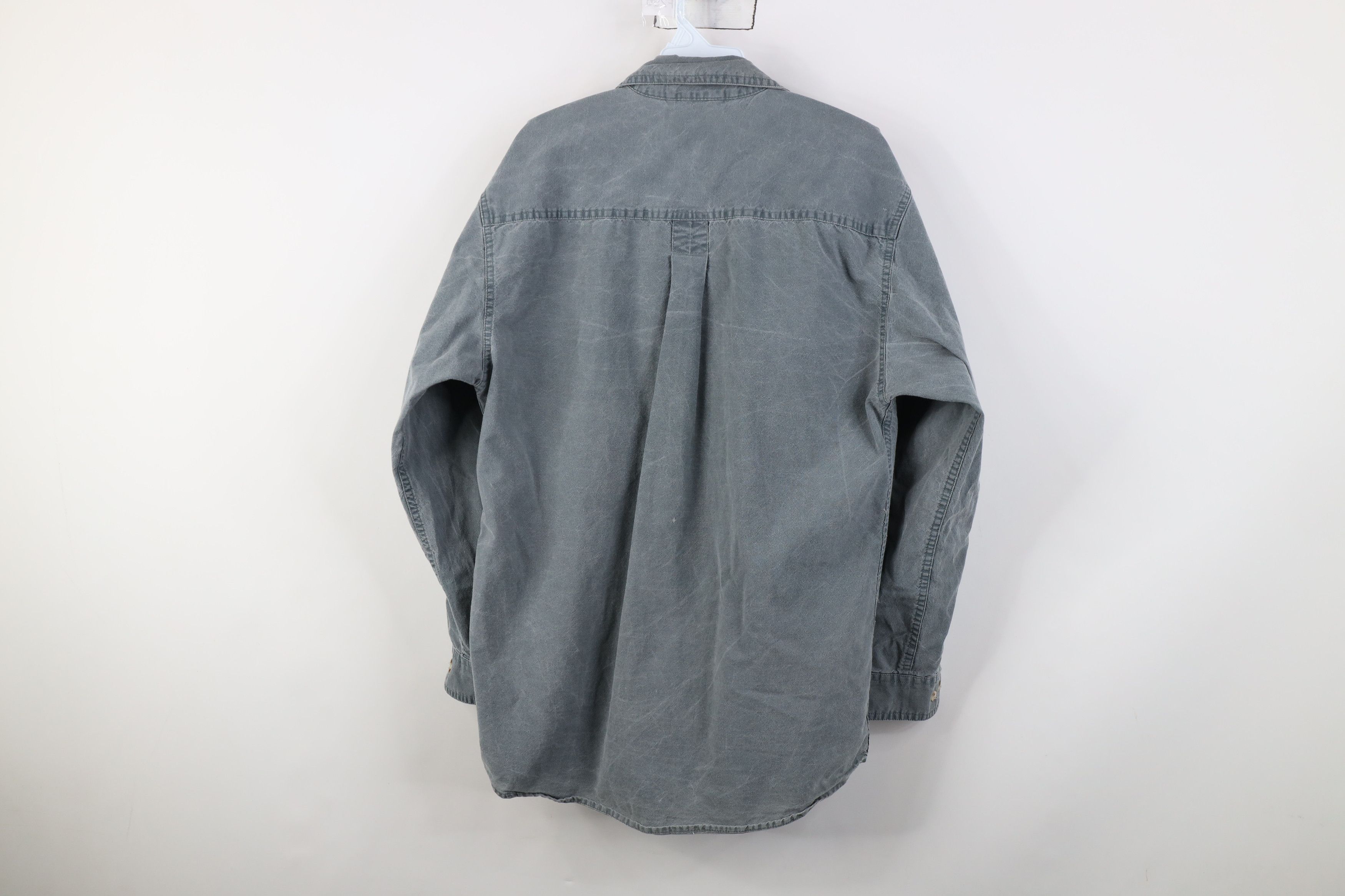 Vintage Vintage 90s Streetwear Stonewash Collared Button Shirt Green Size US M / EU 48-50 / 2 - 13 Thumbnail